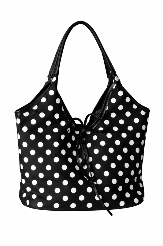 Poka dot tote