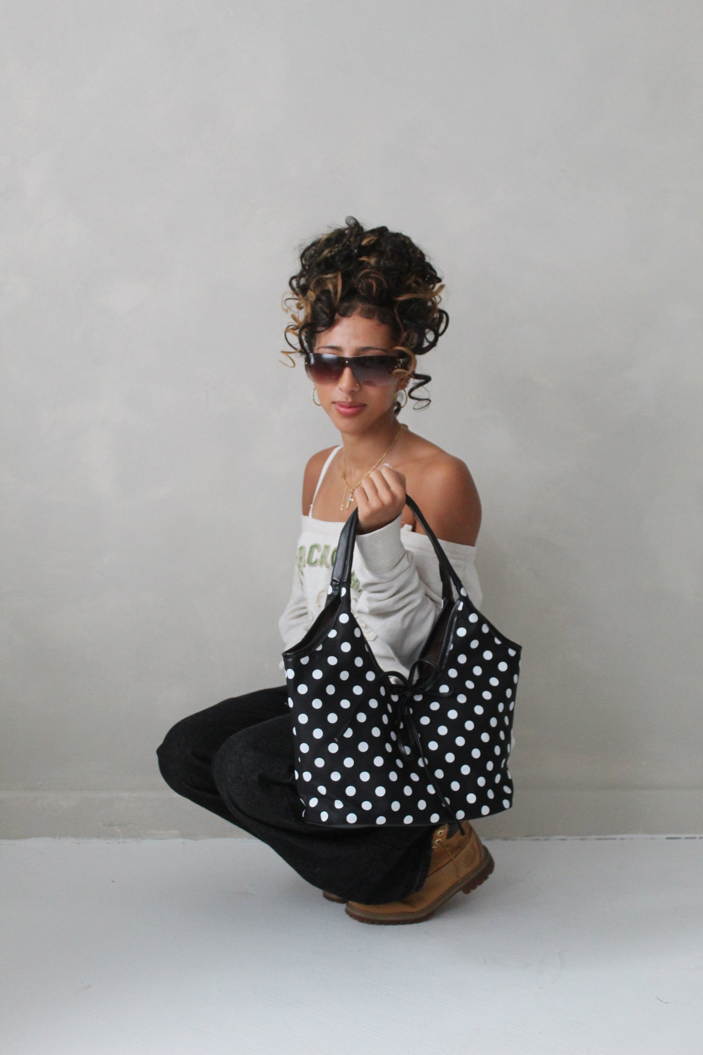 Polka dot tote