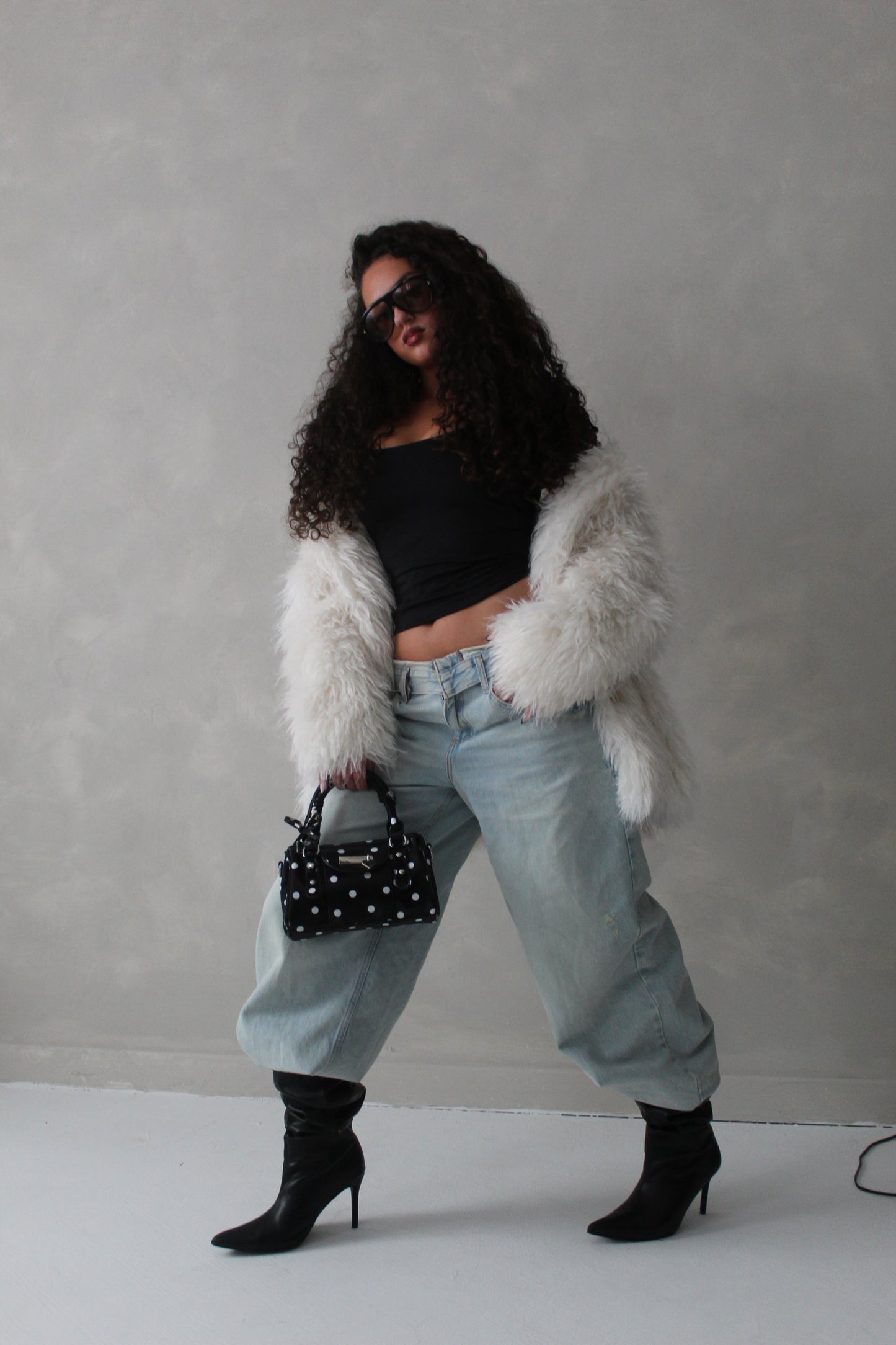 Small Black Polka dot bag