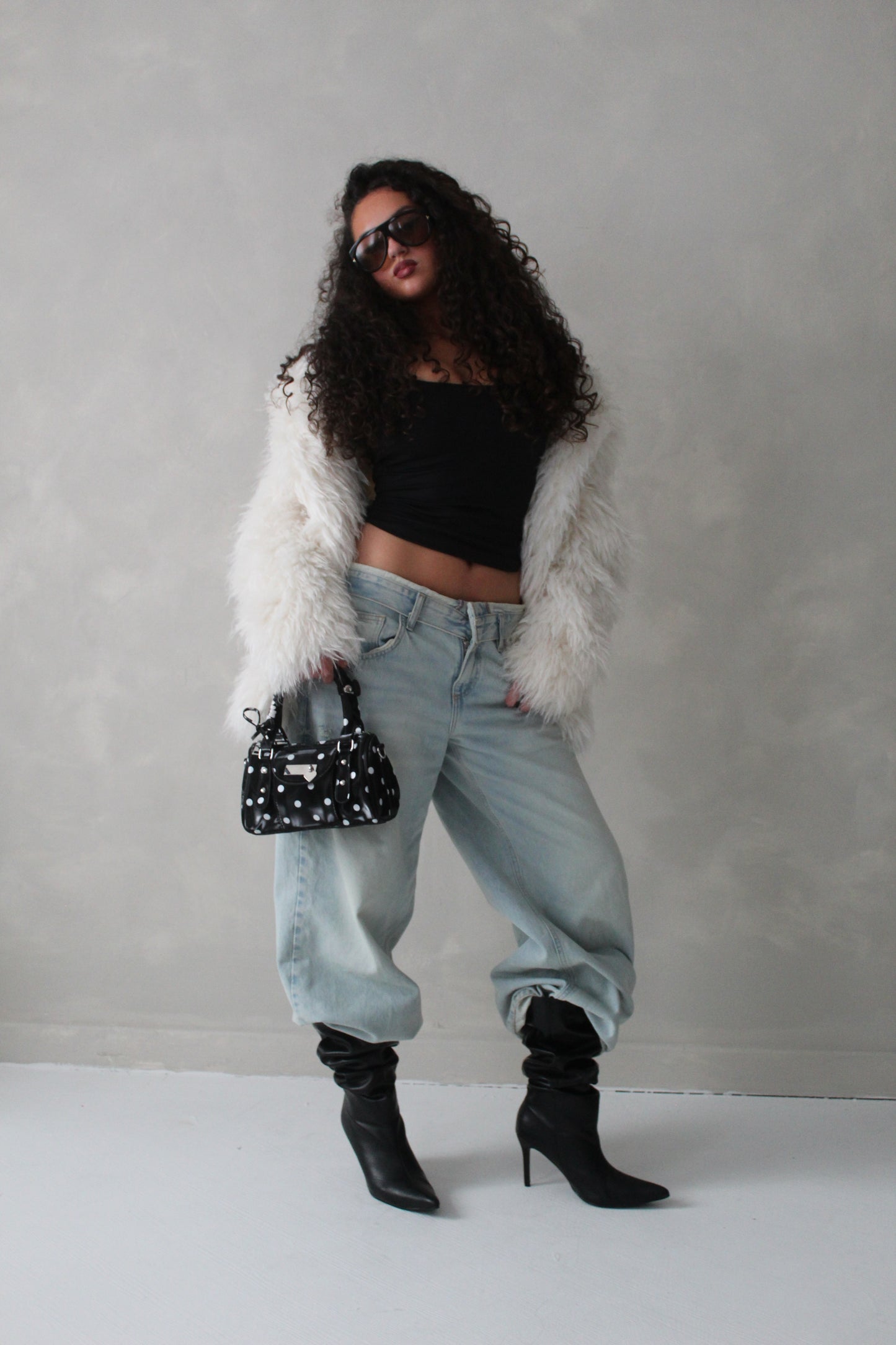 Small Black Polka dot bag